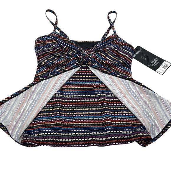 MiracleSuit Shimmer Links Love Knot Tankini Top Size 10 - Picture 7 of 16
